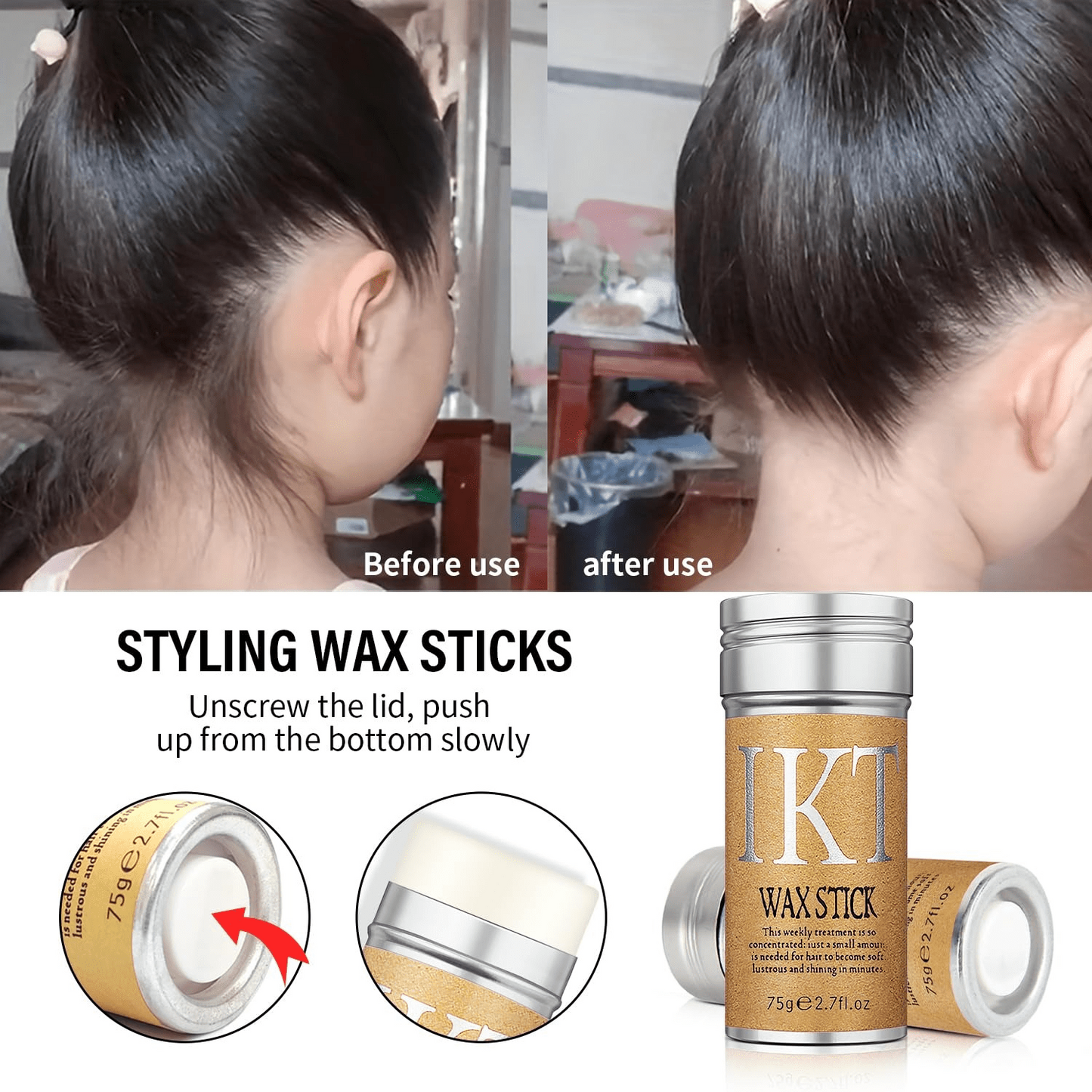 IKT Wax Stick – 75g Hair Styling Wax