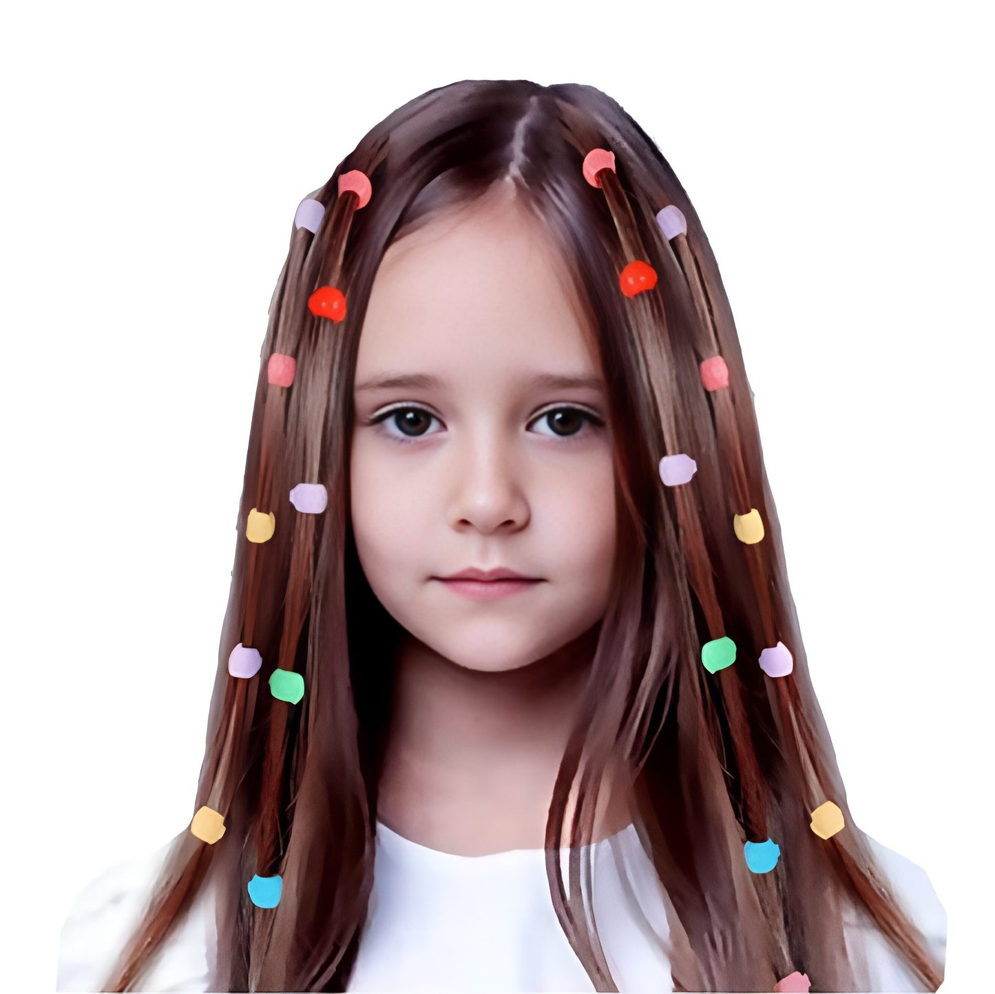 30 PCS Baby Girls Hairpins – Cute Candy Color Mini Hair Clips & Hair Braids Beads Set (Random Color)