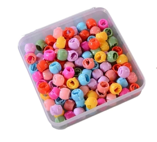 30 PCS Baby Girls Hairpins – Cute Candy Color Mini Hair Clips & Hair Braids Beads Set (Random Color)